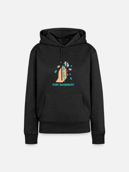 Pcos-Bewusstsein - Frauen Premium Bio Hoodie - Schwarz