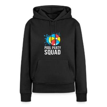 Pool Party - Frauen Premium Bio Hoodie - Schwarz - Vorne - Julia (174cm)