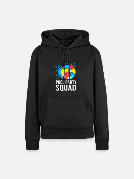 Pool Party - Frauen Premium Bio Hoodie - Schwarz