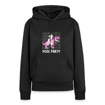 Pool Party - Frauen Premium Bio Hoodie - Schwarz - Vorne - Julia (174cm)