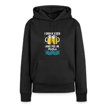 Pool Party - Frauen Premium Bio Hoodie - Schwarz - Vorne - Julia (174cm)