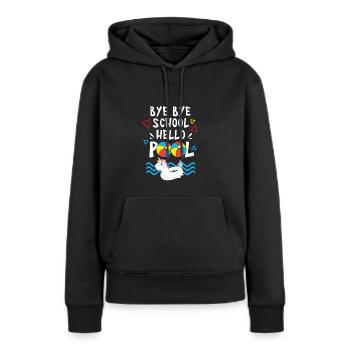 Pool Party - Frauen Premium Bio Hoodie - Schwarz - Vorne - Julia (174cm)