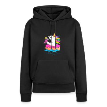 Pool Party - Frauen Premium Bio Hoodie - Schwarz - Vorne - Julia (174cm)