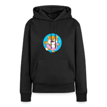 Pool Party - Frauen Premium Bio Hoodie - Schwarz - Vorne - Julia (174cm)