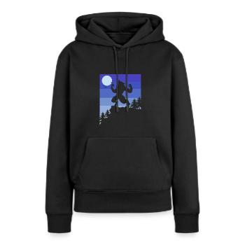 Loup-garou - Sweat à capuche Premium bio Femme - noir - Devant - Julia (174cm)