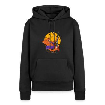 Loup-garou - Sweat à capuche Premium bio Femme - noir - Devant - Julia (174cm)
