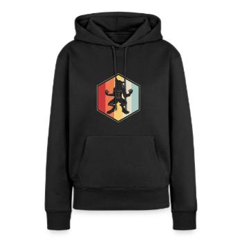 Loup-garou - Sweat à capuche Premium bio Femme - noir - Devant - Julia (174cm)