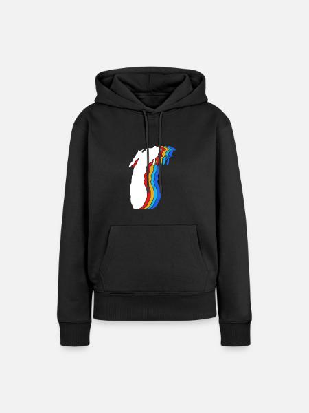 Great Lakes - Frauen Premium Bio Hoodie - Schwarz
