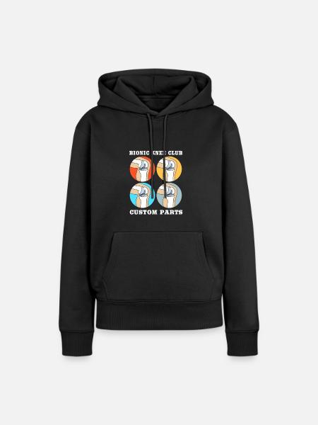 Knie Operation - Frauen Premium Bio Hoodie - Schwarz