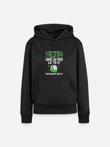 Postbote - Frauen Premium Bio Hoodie - Schwarz