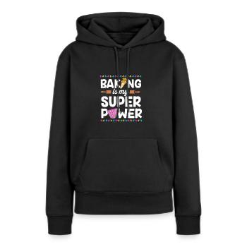 Gâteau Tartelette Décoration Gâteau - Sweat à capuche Premium bio Femme - noir - Devant - Julia (174cm)