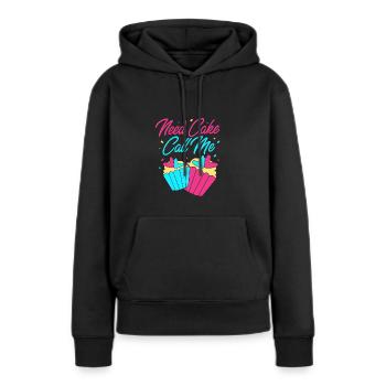 Gâteau Tartelette Décoration Gâteau - Sweat à capuche Premium bio Femme - noir - Devant - Julia (174cm)