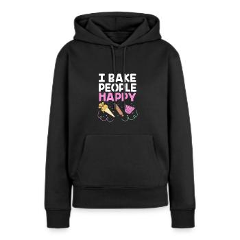 Gâteau Tartelette Décoration Gâteau - Sweat à capuche Premium bio Femme - noir - Devant - Julia (174cm)