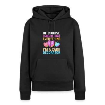 Gâteau Tartelette Décoration Gâteau - Sweat à capuche Premium bio Femme - noir - Devant - Julia (174cm)