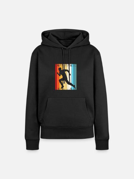 Trailrunning - Frauen Premium Bio Hoodie - Schwarz