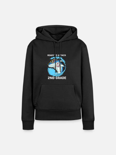 2. Klasse - Frauen Premium Bio Hoodie - Schwarz