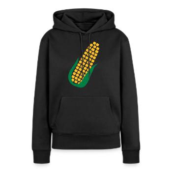Mais - Frauen Premium Bio Hoodie - Schwarz - Vorne - Julia (174cm)