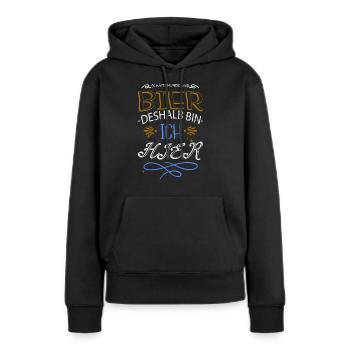 malz feiern trinken haustier kneipensport cool - Frauen Premium Bio Hoodie - Schwarz - Vorne - Julia (174cm)