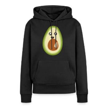 Stylishes Avocado design - Frauen Premium Bio Hoodie - Schwarz - Vorne - Julia (174cm)