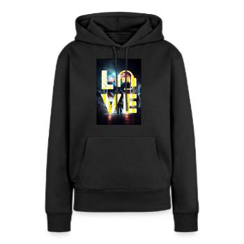 Liebe Notfall-Disponenten - Frauen Premium Bio Hoodie - Schwarz - Vorne - Julia (174cm)