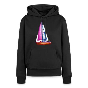 Segelsport Segeln Segelboot Segler Segelschiff - Frauen Premium Bio Hoodie - Schwarz - Vorne - Julia (174cm)