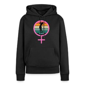 International Women's Day 2024 for Female Golfer - Women’s Premium Organic Hoodie - black - Front - Julia (174cm)