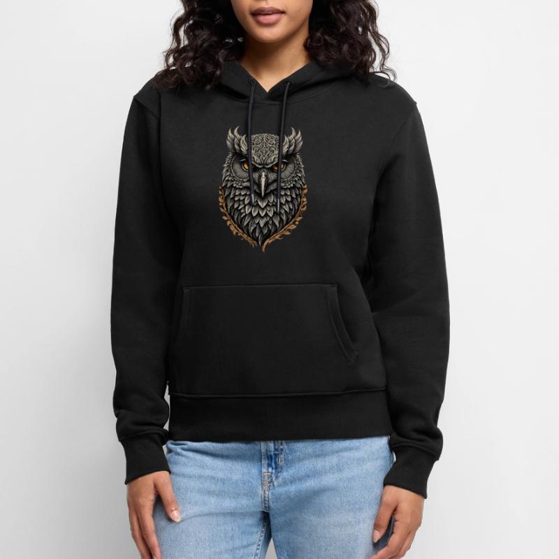 Eule Frauen Premium Bio Hoodie