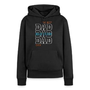 La bénédiction de Bert DAD Ever - Sweat à capuche Premium bio Femme - noir - Devant - Julia (174cm)