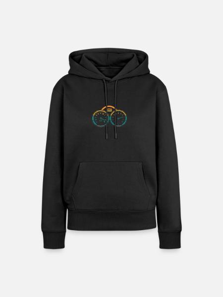Motorrad Tacho - Frauen Premium Bio Hoodie - Schwarz