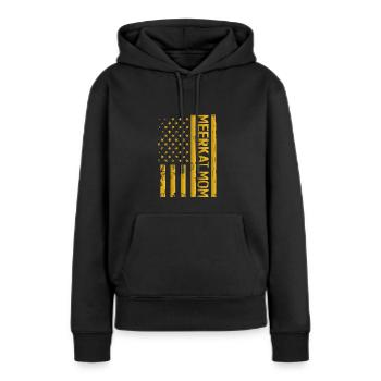 Erdmännchen Amerika Mutter - Frauen Premium Bio Hoodie - Schwarz - Vorne - Julia (174cm)
