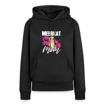 Mère Suricate - Sweat à capuche Premium bio Femme - noir - Devant - Julia (174cm)