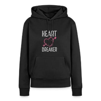 Heartbreaker With Arrow - Women’s Premium Organic Hoodie - black - Front - Julia (174cm)