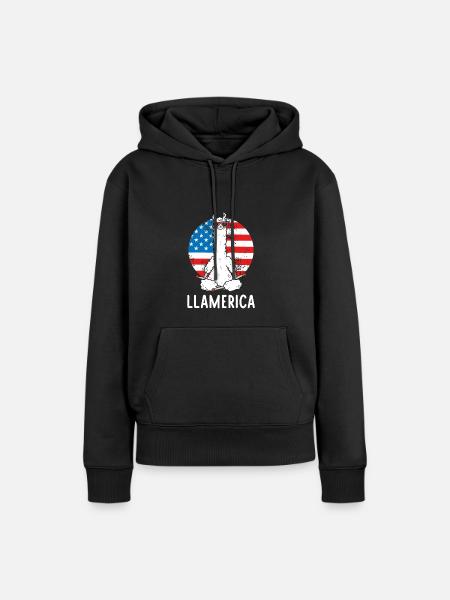Amerika Ist Unglaublich - Frauen Premium Bio Hoodie - Schwarz