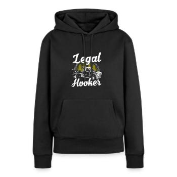 Legale Abschleppwagen Abschlepper - Frauen Premium Bio Hoodie - Schwarz - Vorne - Julia (174cm)