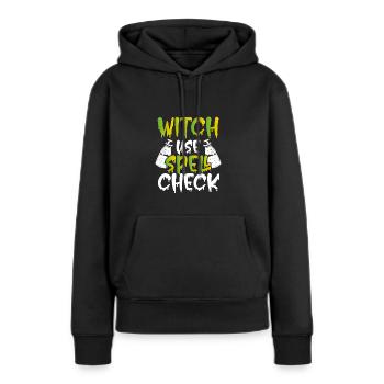 Hexe benutzt Zauber - Frauen Premium Bio Hoodie - Schwarz - Vorne - Julia (174cm)