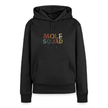 Troupe de taupes colorées - Sweat à capuche Premium bio Femme - noir - Devant - Julia (174cm)