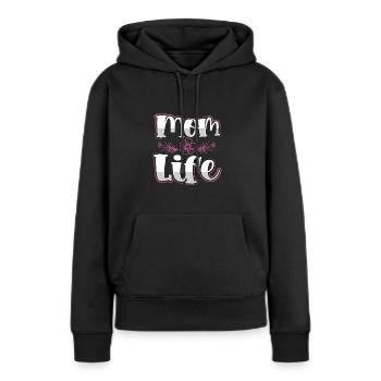 Mama Leben - Frauen Premium Bio Hoodie - Schwarz - Vorne - Julia (174cm)