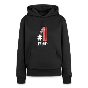 Mutter Nummer Eins - Frauen Premium Bio Hoodie - Schwarz - Vorne - Julia (174cm)