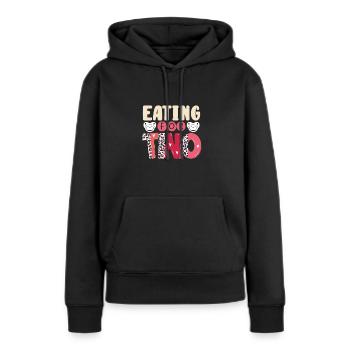 Essen Zu Zweit - Frauen Premium Bio Hoodie - Schwarz - Vorne - Julia (174cm)