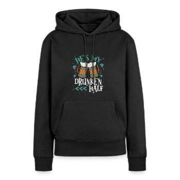 He's my drunken half - Women’s Premium Organic Hoodie - black - Front - Julia (174cm)
