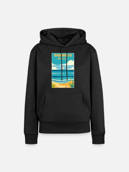 Bornholm - Frauen Premium Bio Hoodie - Schwarz