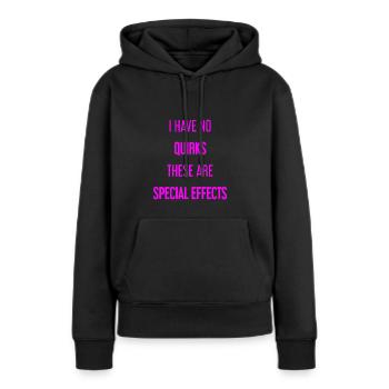 Keine Macken, nur Special Effects! - Frauen Premium Bio Hoodie - Schwarz - Vorne - Julia (174cm)