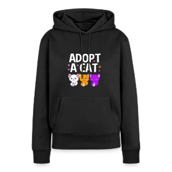 Katzenrettung Tierrechte Tierrettung Tierheim - Frauen Premium Bio Hoodie - Schwarz - Vorne - Julia (174cm)