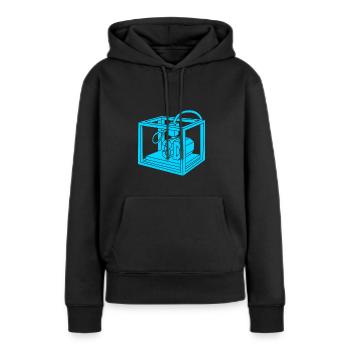 Impression 3D Impression Prototype - Sweat à capuche Premium bio Femme - noir - Devant - Julia (174cm)