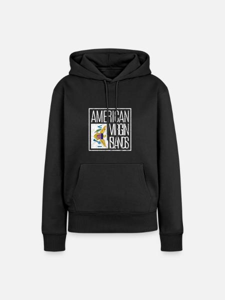 Amerikanische Jungferninseln - Frauen Premium Bio Hoodie - Schwarz
