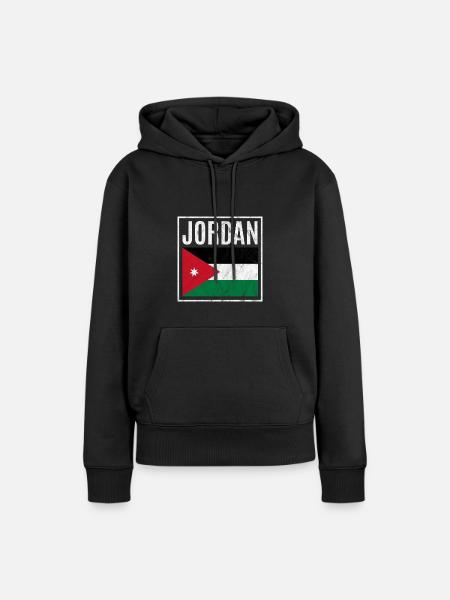 Jordanien - Frauen Premium Bio Hoodie - Schwarz