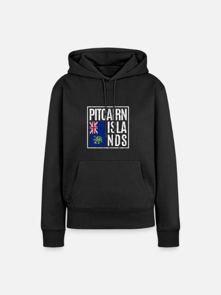 Pitcairninseln - Frauen Premium Bio Hoodie - Schwarz
