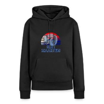Sint Maarten - Frauen Premium Bio Hoodie - Schwarz - Vorne - Julia (174cm)