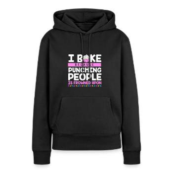 Gâteau Tartelette Décoration Gâteau - Sweat à capuche Premium bio Femme - noir - Devant - Julia (174cm)