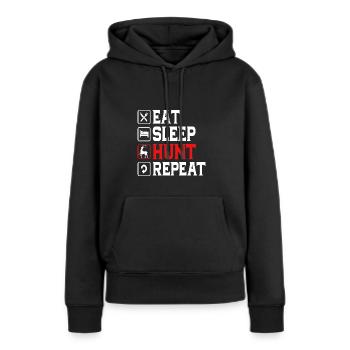 Jäger Jagen - Frauen Premium Bio Hoodie - Schwarz - Vorne - Julia (174cm)